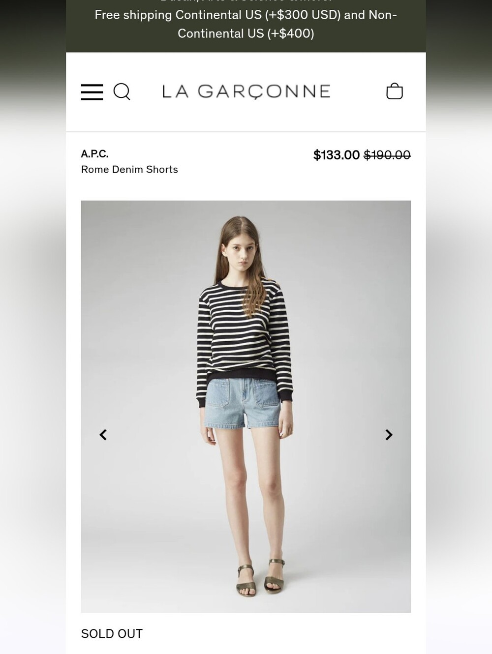 A.P.C. Light Blue Rome Denim Jean Shorts Size S - Picture 9 of 10